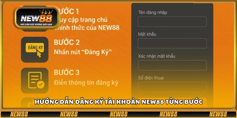 Cách đăng ký New88 chi tiết từ A đến Z